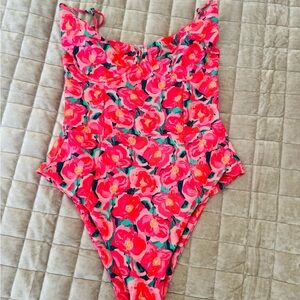Skatie Floral Pink One Piece Swimsuit